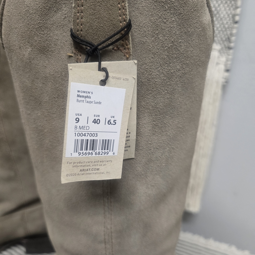 Ariat Taupe Suede Western Boots - Picture 2 of 7